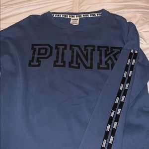 blue victoria’s secret PINK sweatshirt